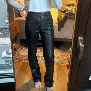 Zara Black Leather Pants